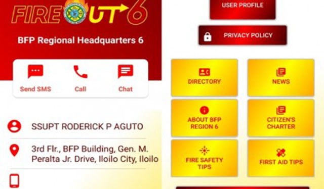 BFP-6 launches mobile app for faster fire response - Iloilo ...