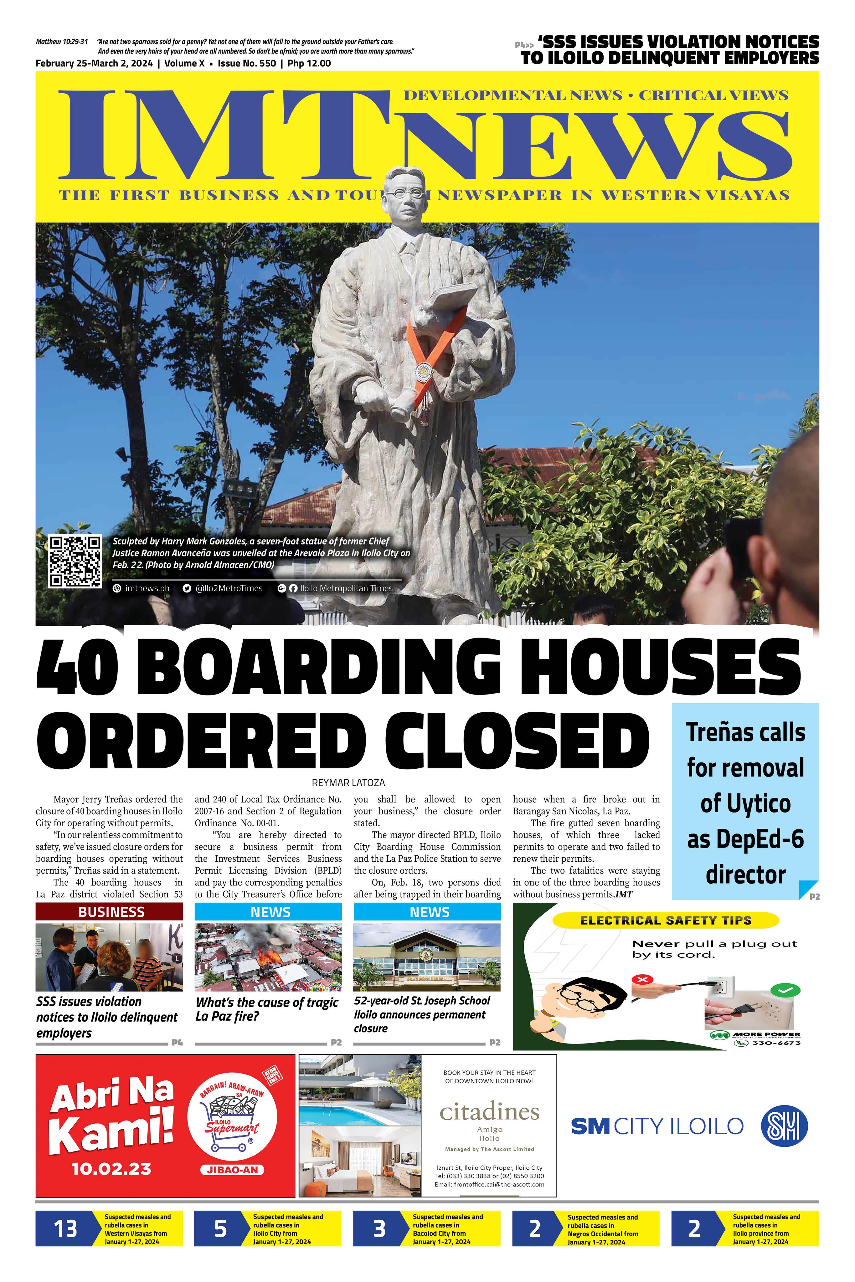 THIS WEEK’S FRONT PAGE (February 25-March 2, 2024)