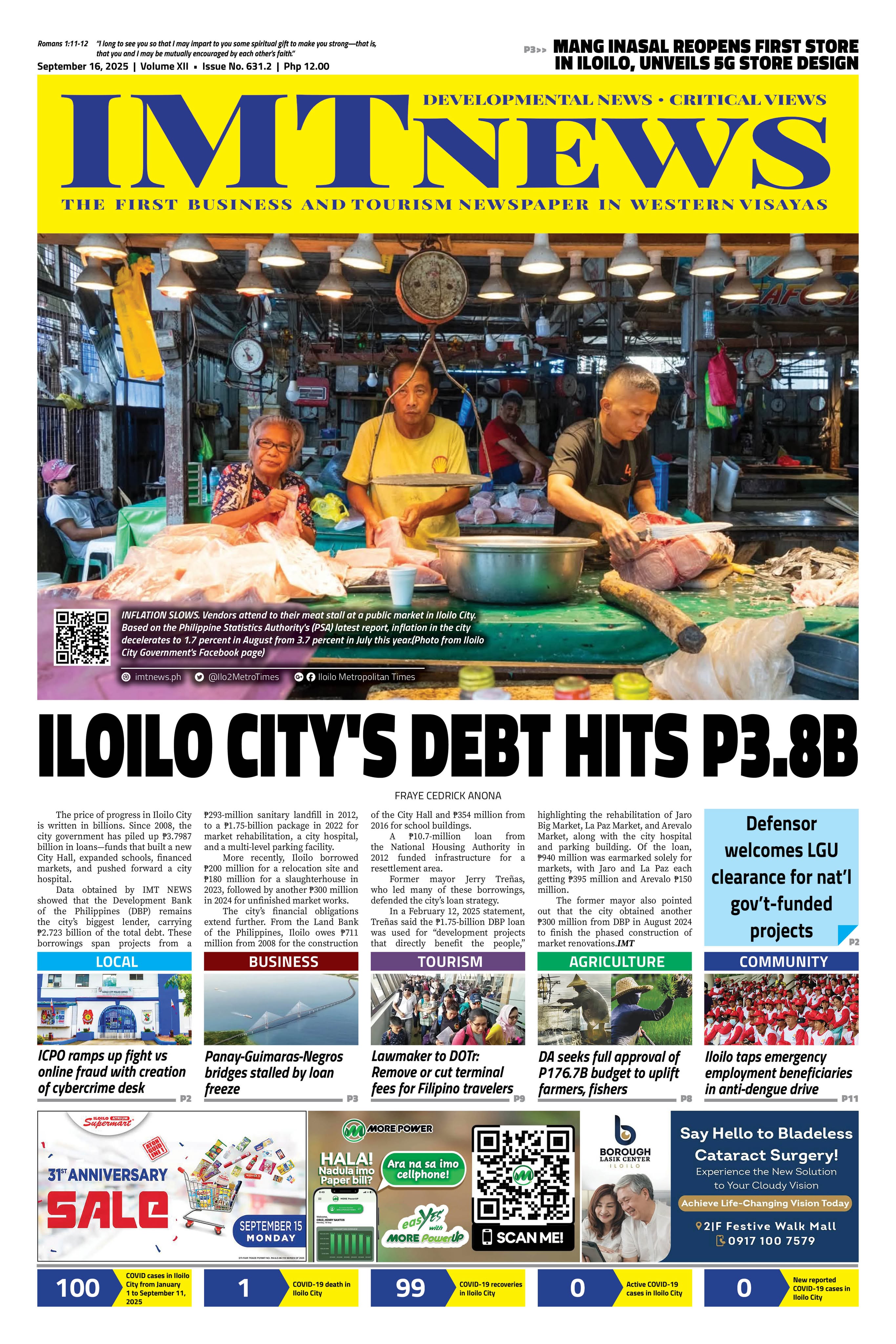 TODAY'S FRONT PAGE (September 16, 2025)