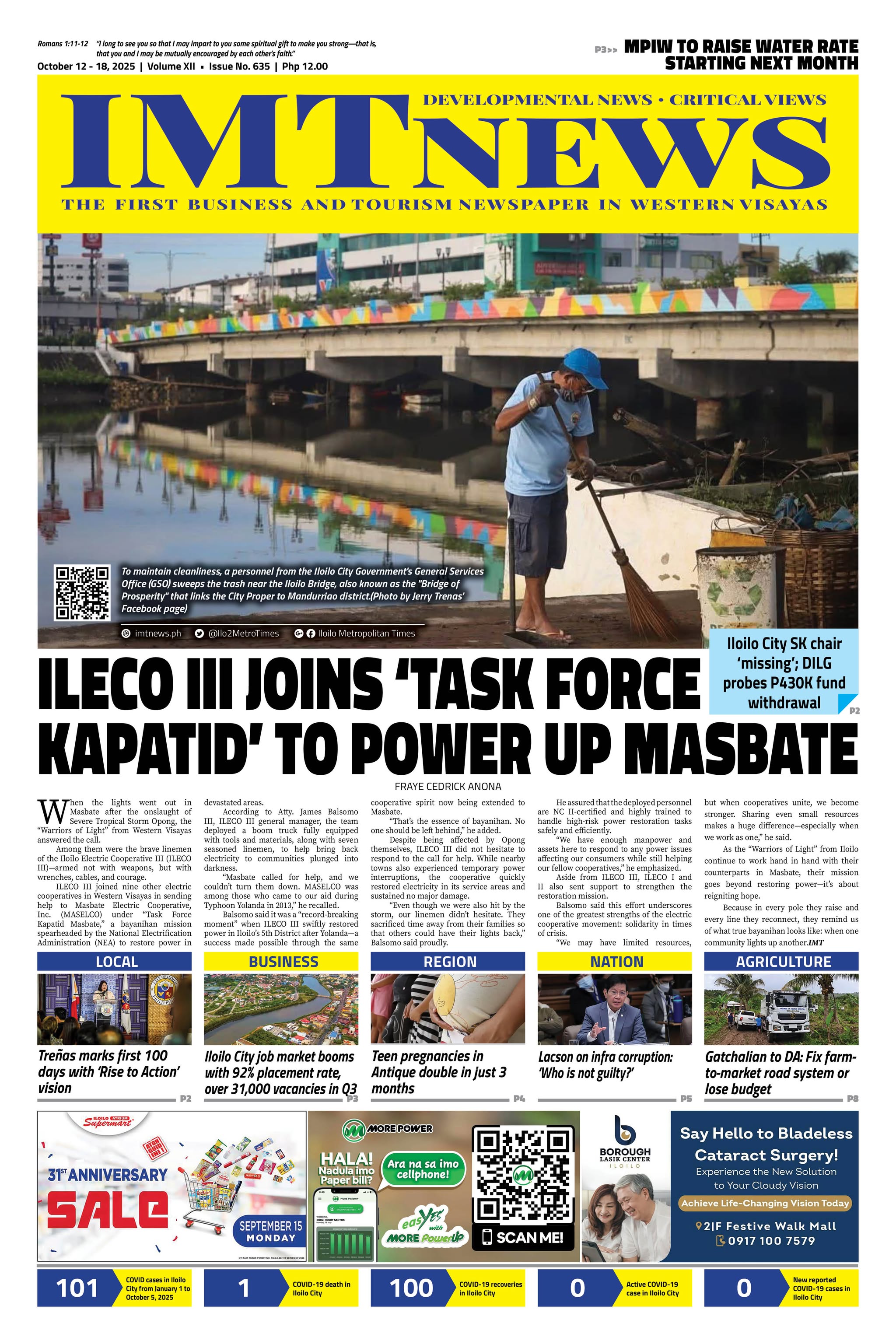 THIS WEEK'S FRONT PAGE (October 12-18, 2025)
