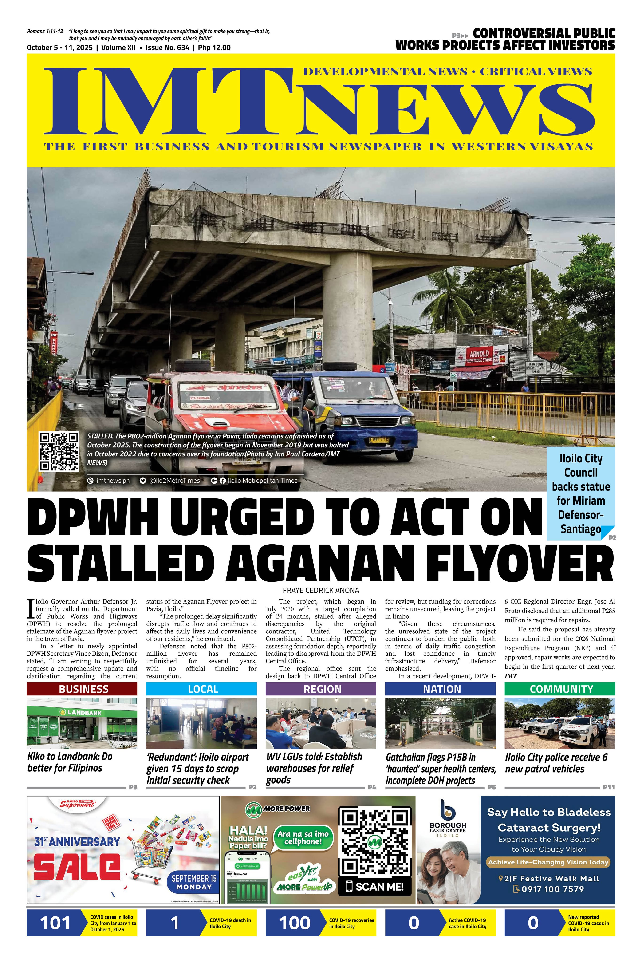 THIS WEEK'S FRONT PAGE (October 5-11, 2025)