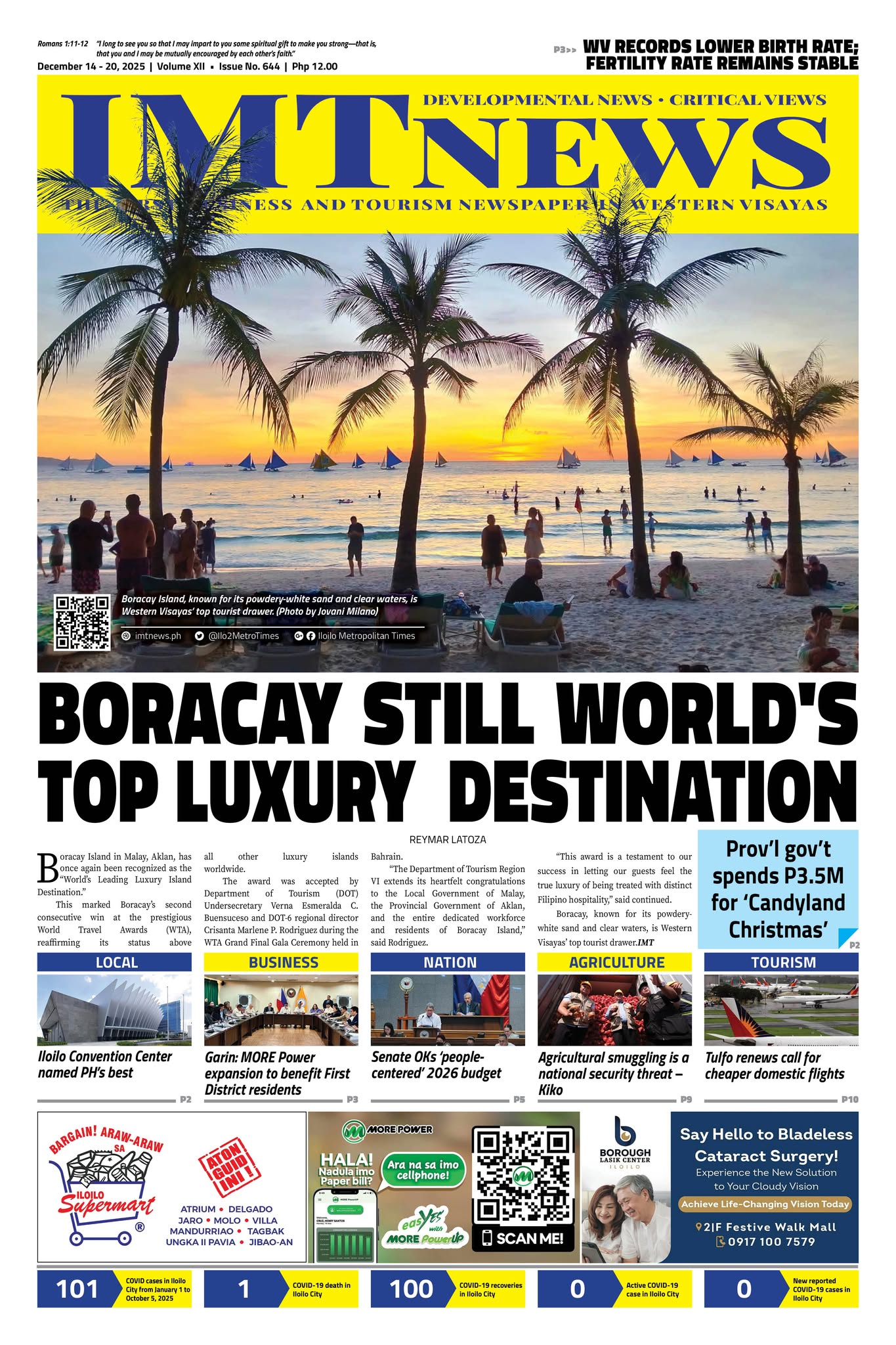 THIS WEEK'S FRONT PAGE (December 14-20, 2025)