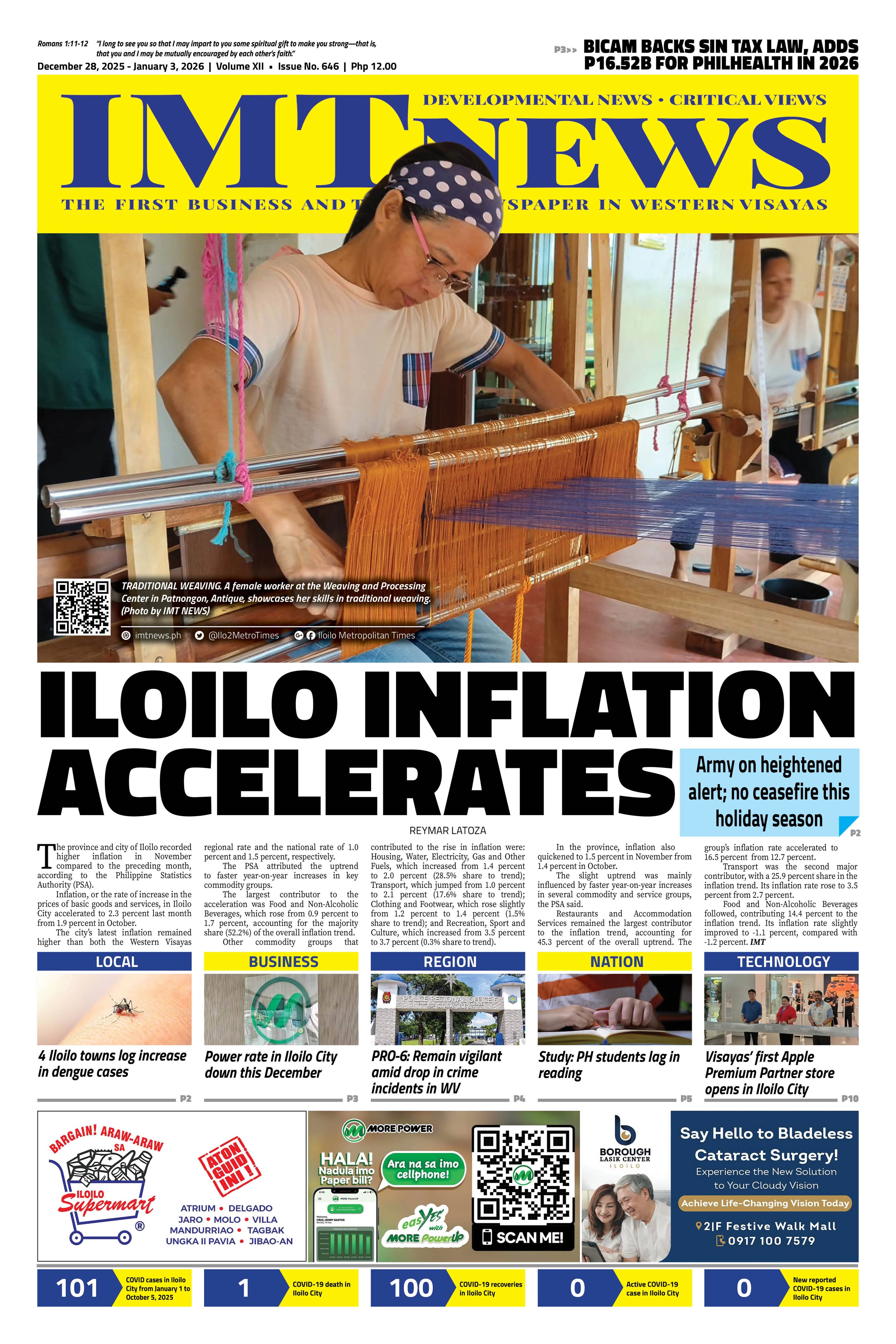 THIS WEEK'S FRONT PAGE (December 28, 2025 - January 3, 2026)