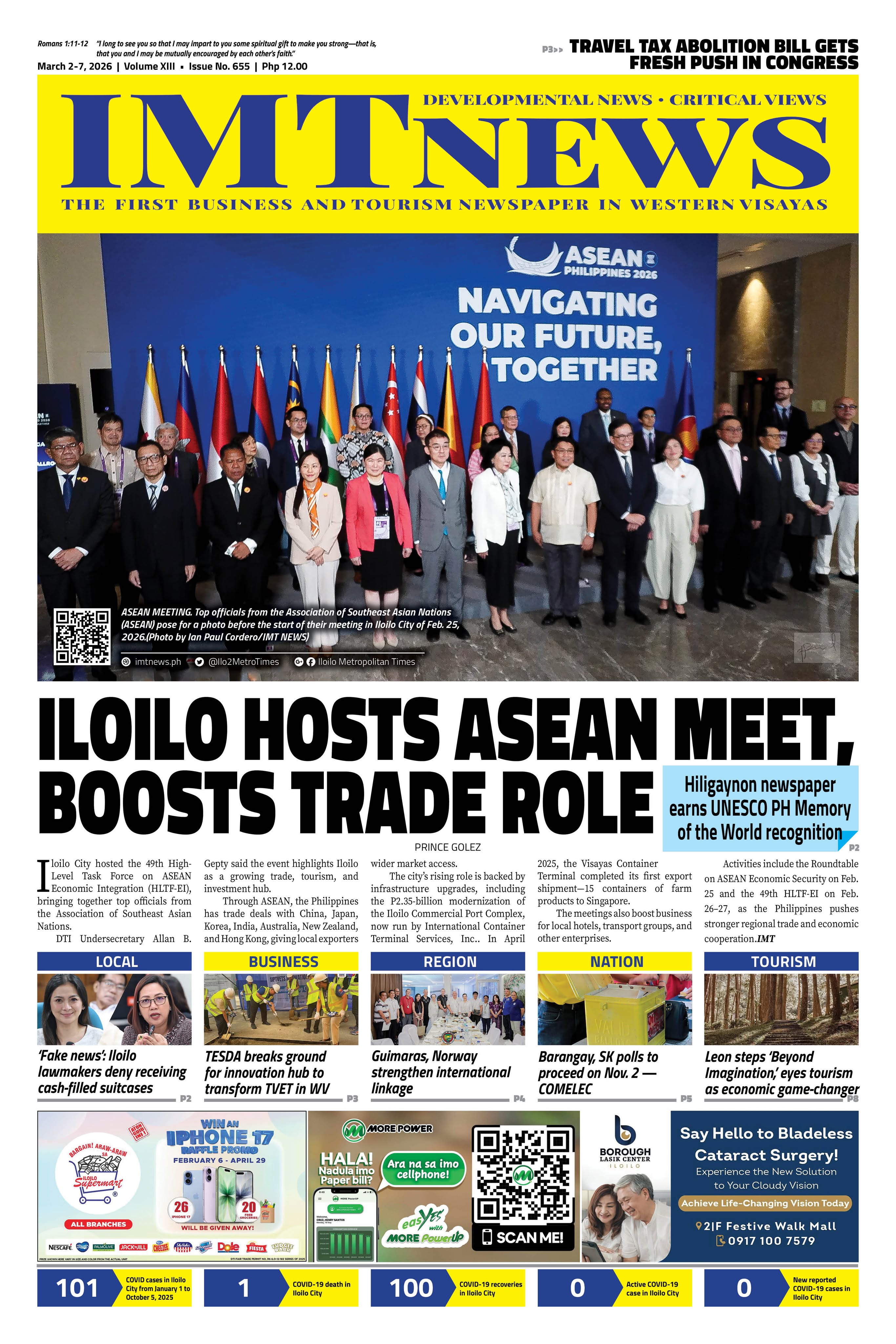 THIS WEEK'S FRONT PAGE (March 2-7, 2026)