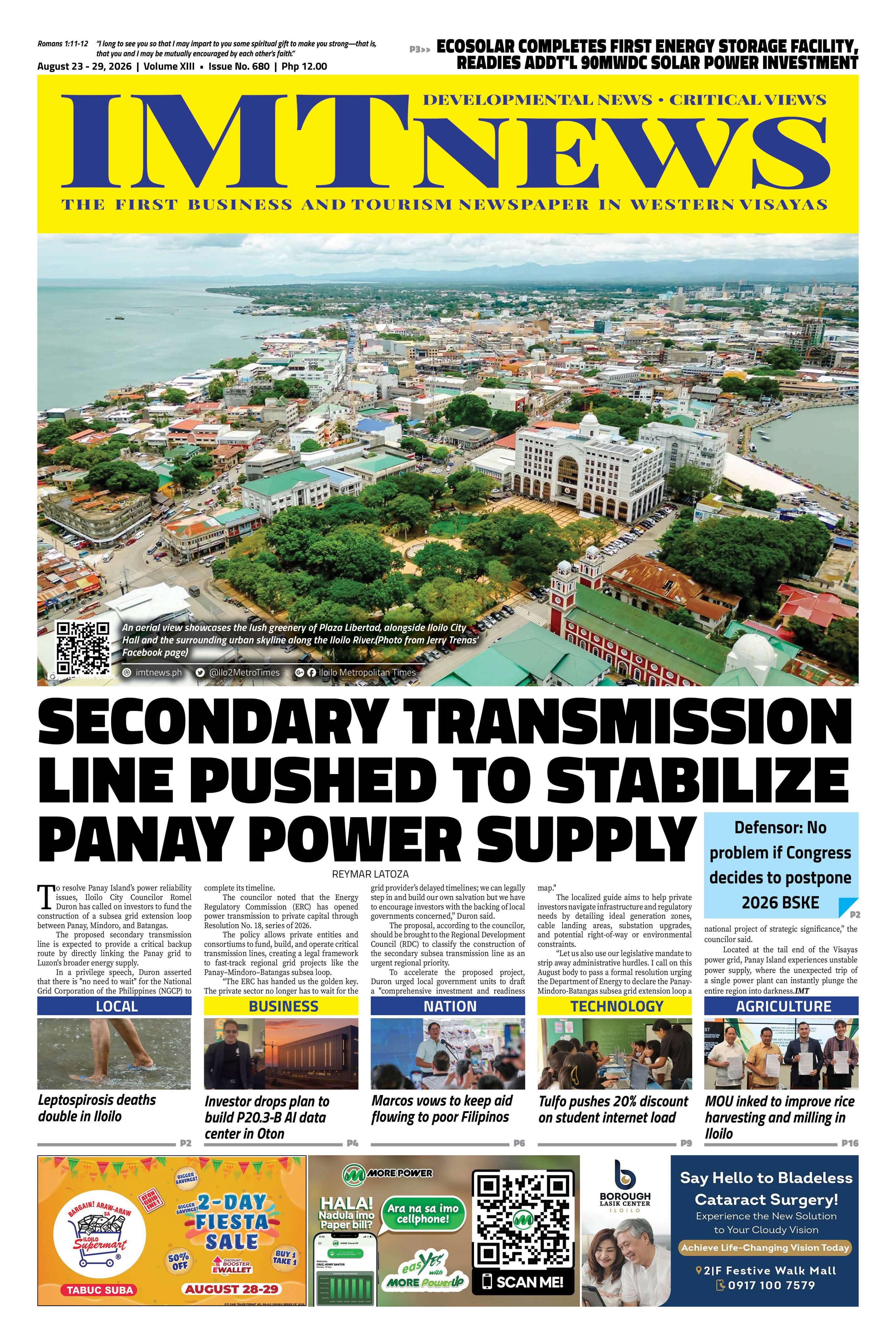 THIS WEEK'S FRONT PAGE (August 23-29, 2026)