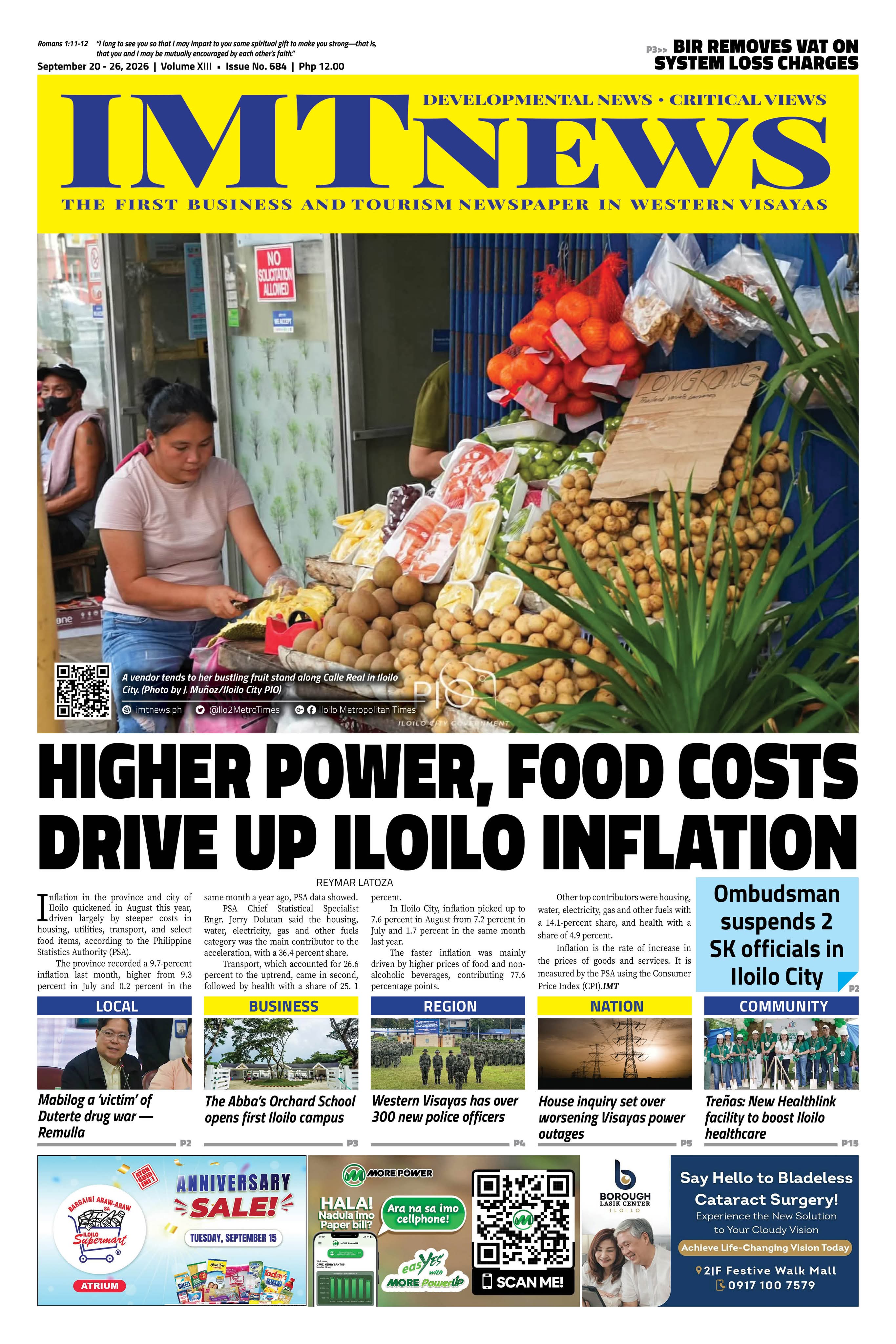 THIS WEEK'S FRONT PAGE (September 20-26, 2026)